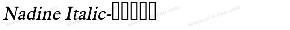 Nadine Italic字体转换